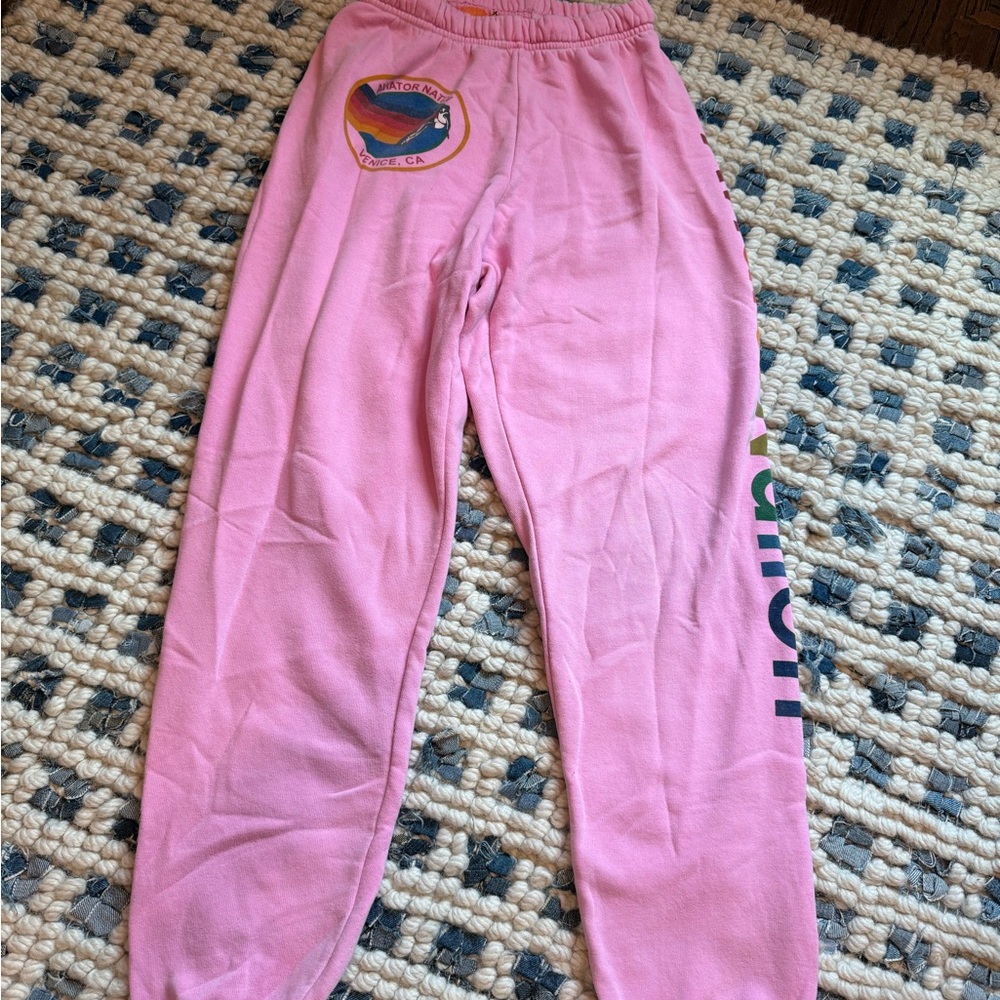 Aviator Nation Pink Sweatpants, XS